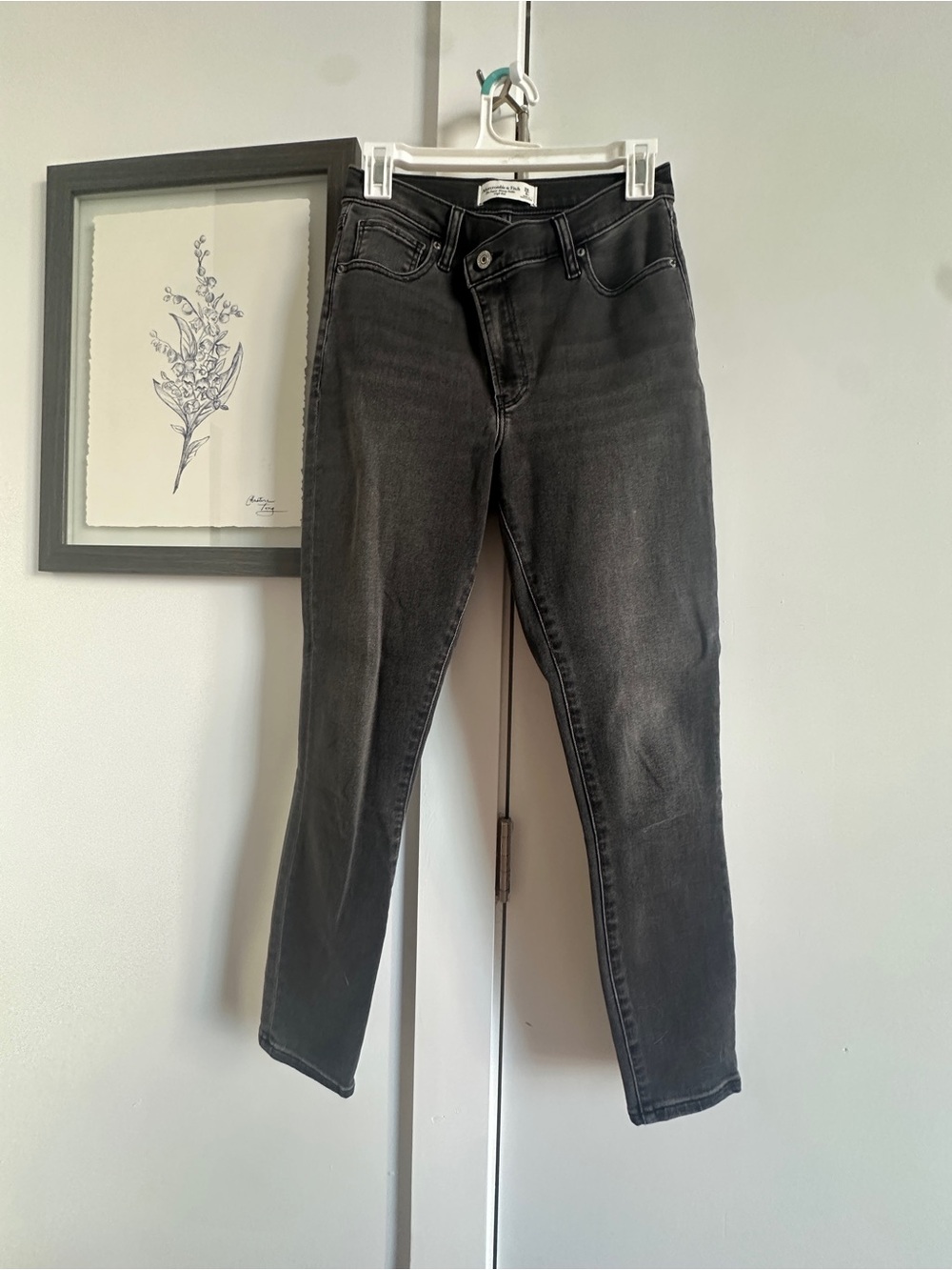 Abercrombie & Fitch High-Rise Washed Black Skinny Jeans - Women